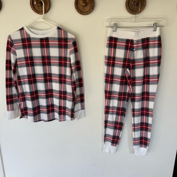 Stars above plaid thermal long John pajama set size XS - Picture 2 of 8
